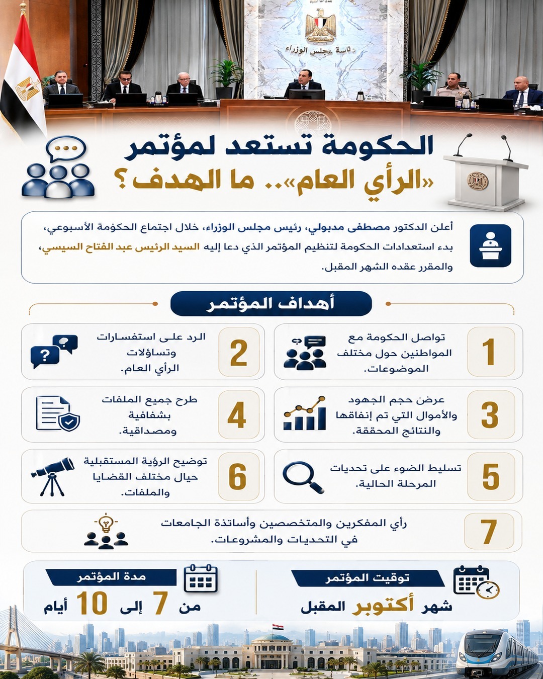 الحكومة تستعد لمؤتمر «الرأي العام».. ما الهدف؟